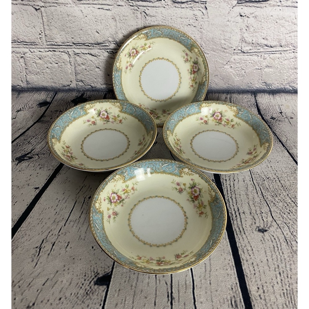 Noritake Blue Dawn 622‎ Dessert Berry Bowls Set Of 4 5.25"
